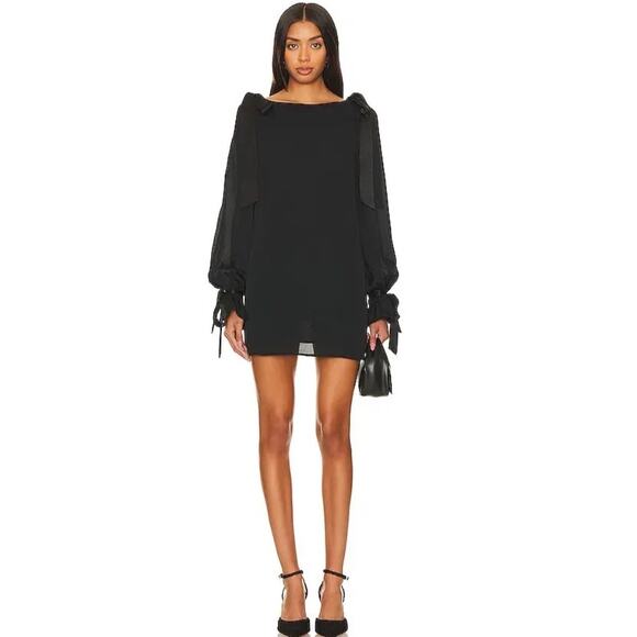 Stone Cold Fox Dresses & Skirts - STONE COLD FOX  Lea Mini Dress Black BLD Long Sleeve Classic Romantic Sz S